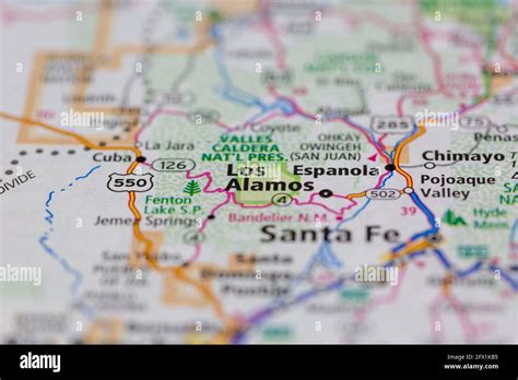 Los Alamos New Mexico USA shown on a Geography map or road ma Stock ...