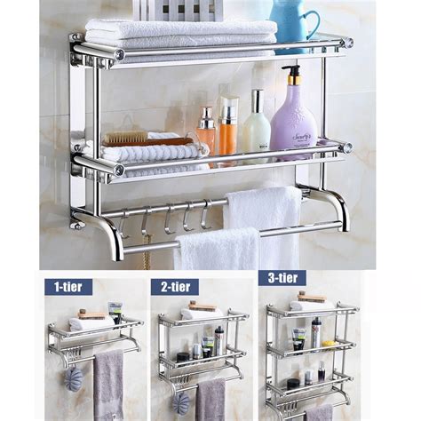 Bathroom Organizer Wall Shelf Stainless Steel – Rispa