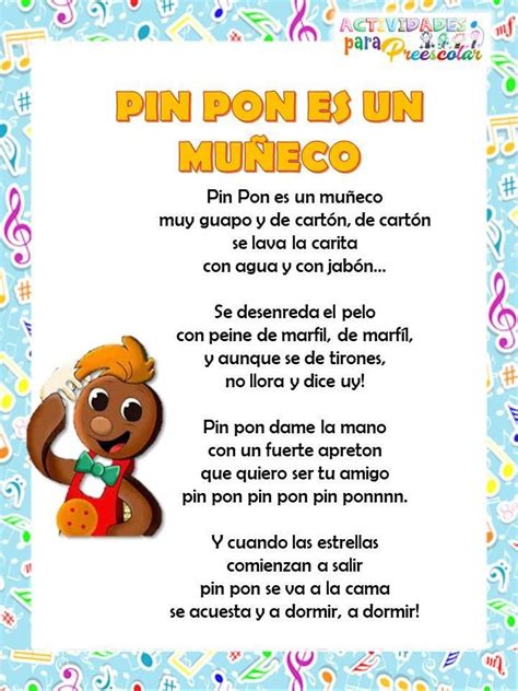 Canciones Con Pictogramas Para Infantil Y Preescolar 1 Letras De | Images and Photos finder