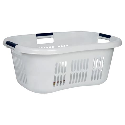 Rubbermaid Large Hip-Hugger Laundry Basket in White