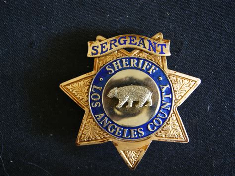 Sergeant Sheriff badge Los Angeles County, Movie Prop,Movie Memorabilia ...