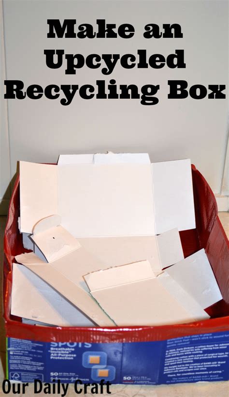 Recycle All Around the Home with an Upcycled Recycling Box - Our Daily Craft