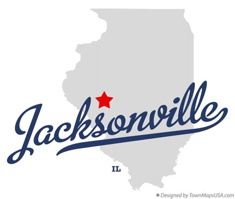 Map of Jacksonville, IL, Illinois