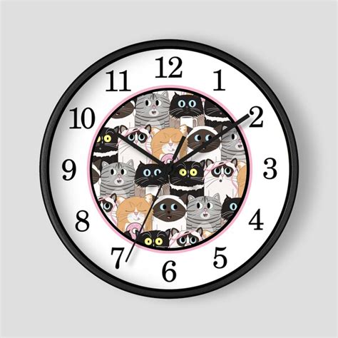 Cat Wall Clock - Etsy