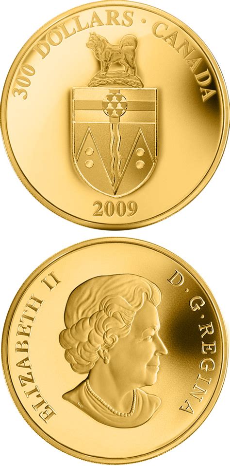 300 dollars coin - Yukon Coat of Arms | Canada 2009