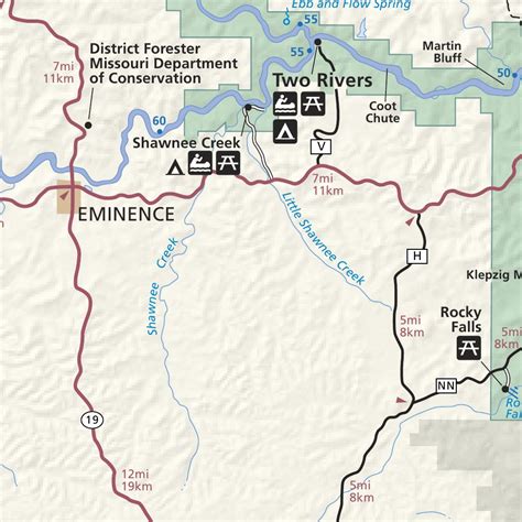 Ozark National Scenic Riverways Map by US National Park Service ...