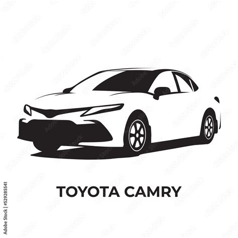 Vector silhouette of a Toyota Camry car Stock Vector | Adobe Stock