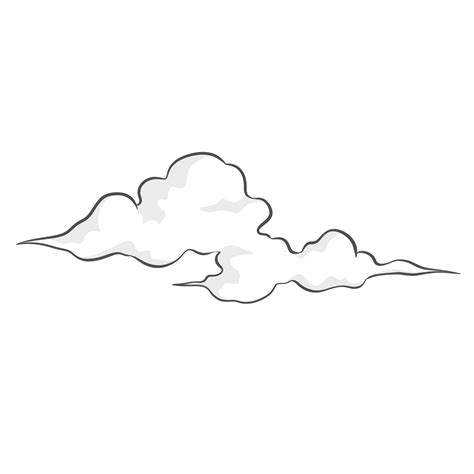 Clouds Line Art 27386919 PNG