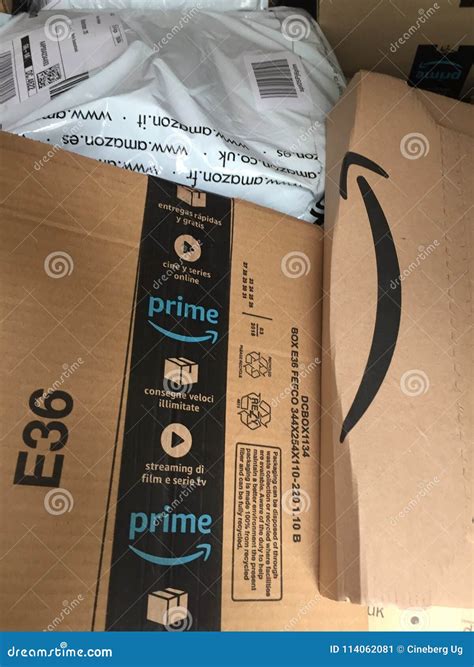 Amazon Prime Boxes editorial photo. Image of deliver - 114062081