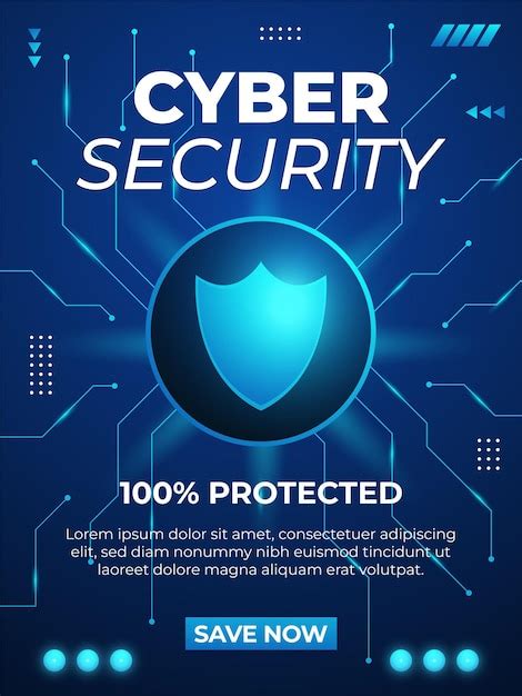 Premium Vector | Cyber Security Awareness Poster Template