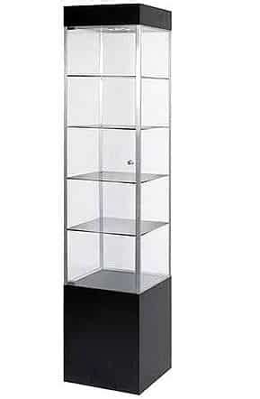 Display Tower Case with Light & Lock - Houston Store Fixtures - Display ...