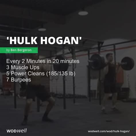 "Hulk Hogan" Workout, CrossFit New England Benchmark WOD | WODwell