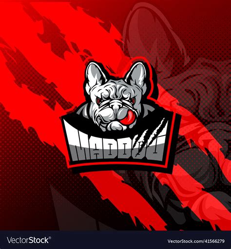 Mad dog logo for esport Royalty Free Vector Image