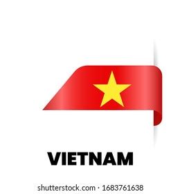 Vietnam Flag Sticker Vector Eps10 Vector Stock Vector (Royalty Free ...