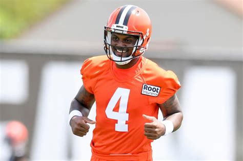 Deshaun Watson all smiles at Brown practice despite suspension