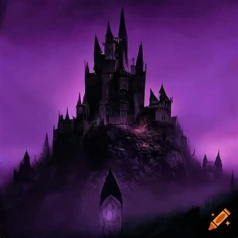 Sinister gothic castle artwork on Craiyon