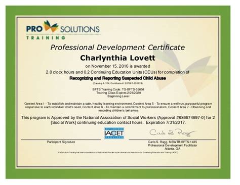 Professional Development Certificate