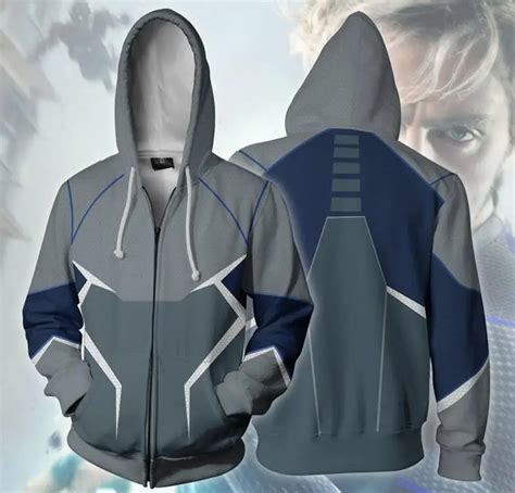 Quicksilver Cosplay costume Quicksilver hoodie Hooded Sweatshirt jacket-in Movie & TV costumes ...