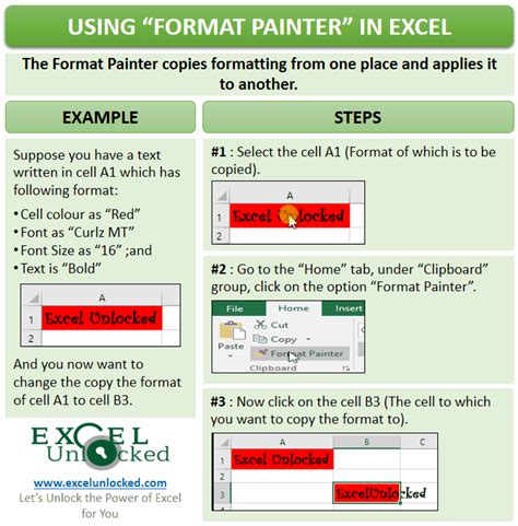 Using Format Painter Feature in Excel - Excel Unlocked