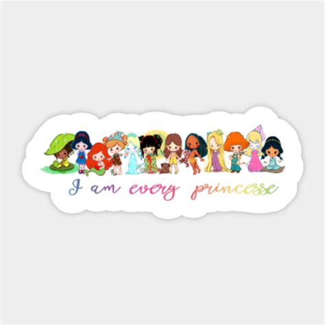 Cute toddler disney princess - Disney Princesses - Sticker | TeePublic