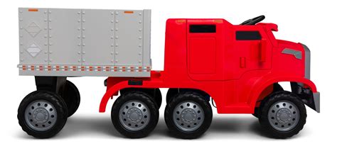 Semi-Truck and Trailer Ride-On Toy by Kid Trax Red, Rig – LifeToyZ