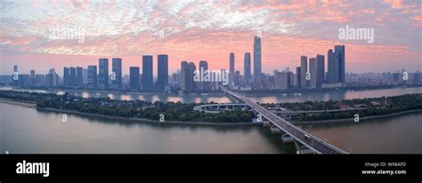 changsha skyline panorama in sunrise Stock Photo - Alamy