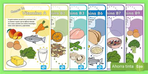 Pósters: Conoce las vitaminas (Hecho por educadores)