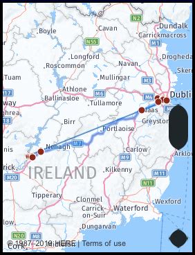 What is the distance from Killaloe Ireland to Dublin Ireland? Google ...