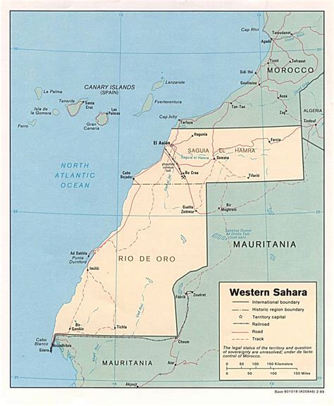 Political map of Western Sahara. Western Sahara political map | Vidiani ...