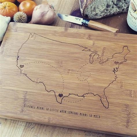 Personalized USA Map Cutting Board Custom Butcher Block Wood - Etsy