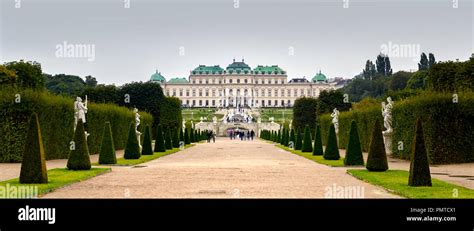 Gardens of the Palace of Belvedere, in Vienna Stock Photo - Alamy