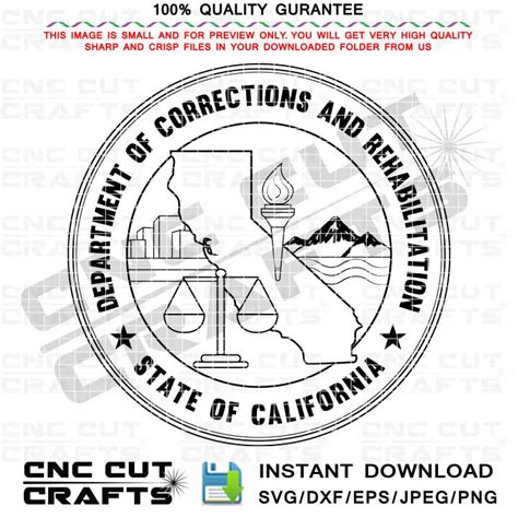 CDCR seal svg vector California Dept of Corrections and Reha | Inspire Uplift