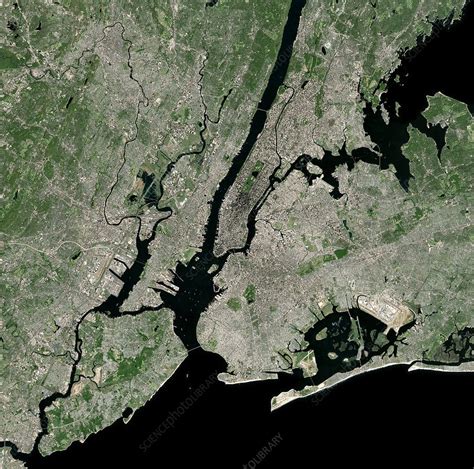 New York City, USA, satellite image - Stock Image - C001/8705 - Science ...