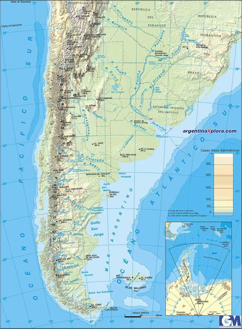 Argentina Physical Map