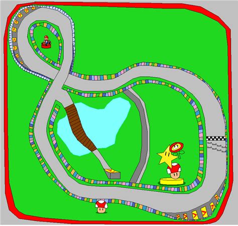 Custom Mario Kart Track 1: Mario Kart Raceway by ElectricStaticGamer on DeviantArt