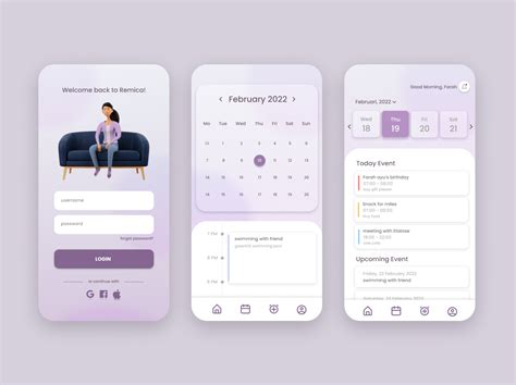 Reminder and Calender App by Farah Ayu Khoirunnisa on Dribbble