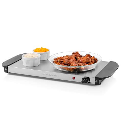 Ovente Electric Food Buffet Warmer, Portable Stainless Steel Warming Tray with Temperature ...