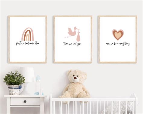 Set of 3 Nursery Prints 'Now We Have Everything' | Unique Wall Art from ...