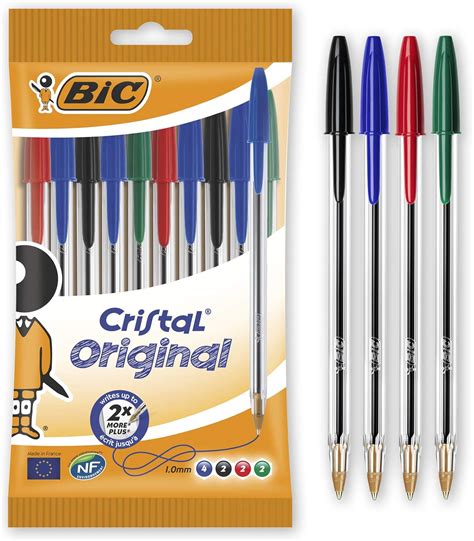 BIC Cristal Original Ballpoint Pens Assorted Colours, Pack of 10 – BigaMart