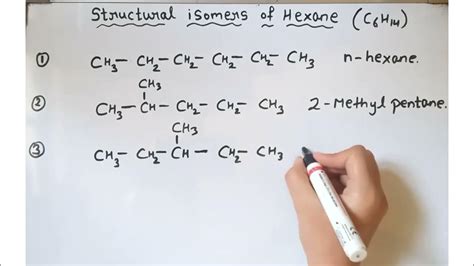 Hexane Isomers Structural Formulas