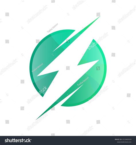 Green Energy Logo Concept Lightning Bolt Stock Vector (Royalty Free ...