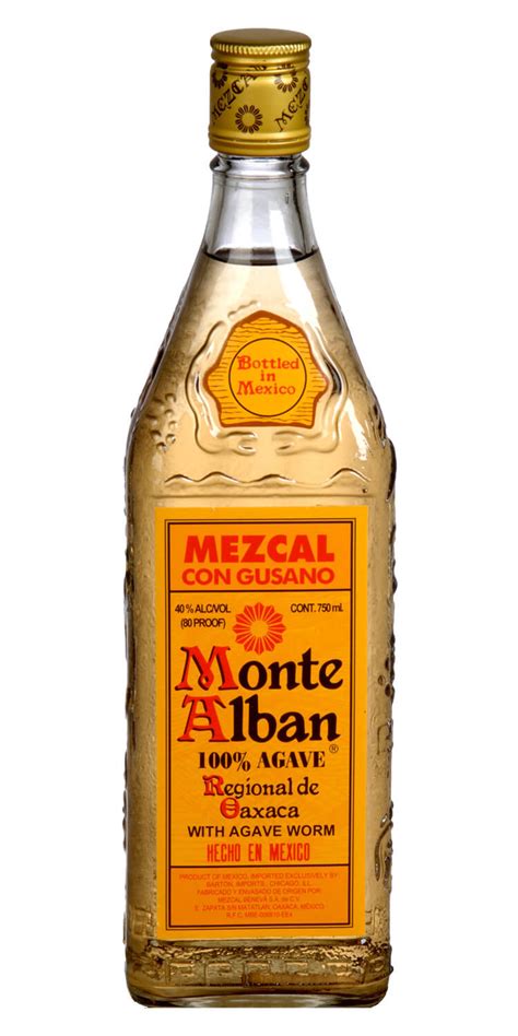 Monte Alban Mezcal With Worm Tequila