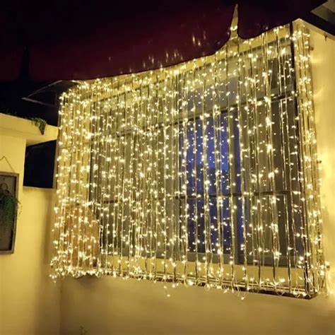 300leds fairy string icicle led curtain light 300 bulbs Outdoor Home Xmas Christmas Wedding new ...