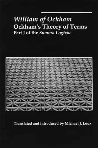 Ockham's Theory of Terms: Part I of the Summa Logicae by Ockham, William: Good (2011) | GF Books ...