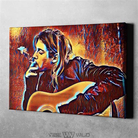 Kurt Cobain Canvas Art Kurt Cobain Painting Artwork - Etsy UK