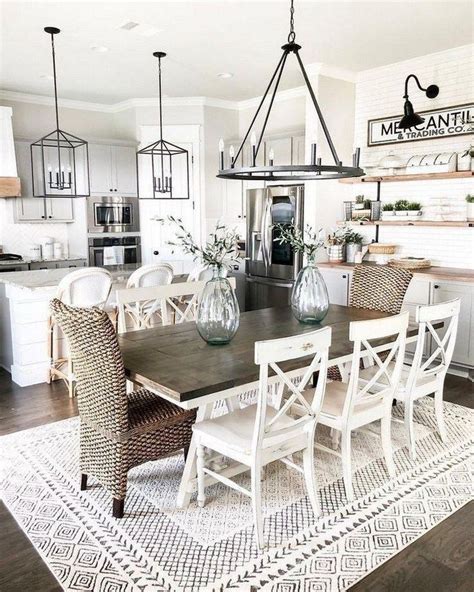 28++ White farmhouse dining room ideas in 2021 | farmhousestyle