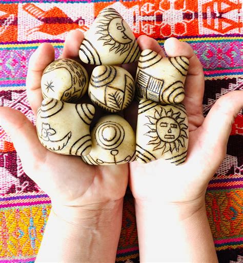 Set of 7 Large Peruvian CHUMPI KHUYA Stones Hand Carved From - Etsy