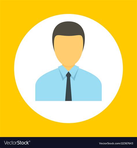 Company manager icon flat style Royalty Free Vector Image