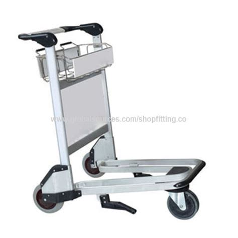 Buy Wholesale China Airport Trolley Cart With Brake, 3 Wheels Aluminum Alloy & Airport Trolley ...