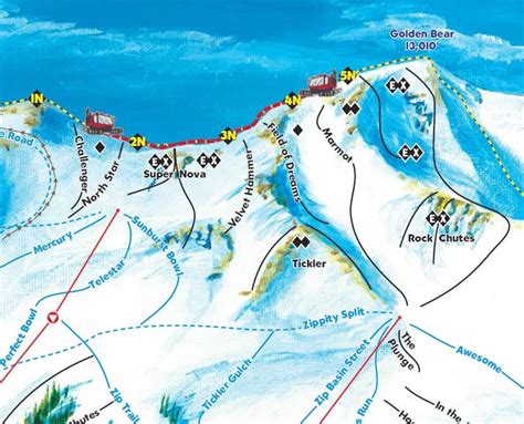 2016 LOVELAND SKI AREA Ski Trail Map | Etsy